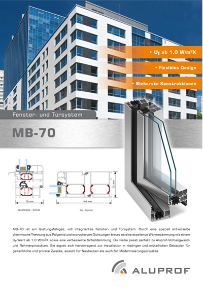 Fenster-Türen-System MB-70 PDF